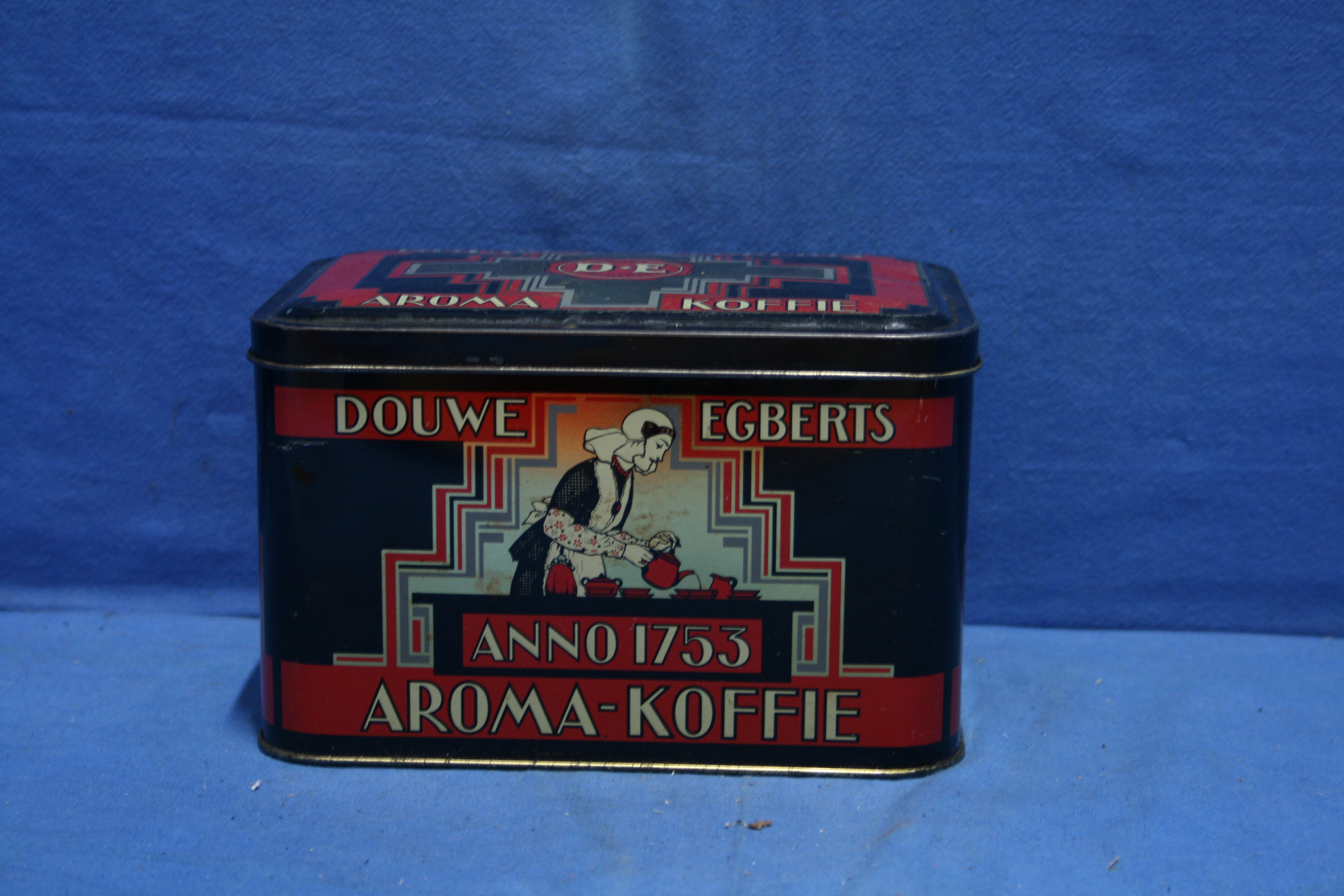 art nr: 493 vintage DE Douwe Egberts bewaarblik