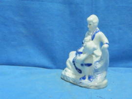 art nr: 1479 vintage Delft Blauw porseleinen beeldje