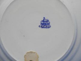 art nr: 772 vintage Delfts Blauw schaal met Kasteel afbeelding