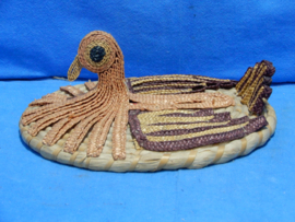 art nr: 684 vintage rotan eenden deksel