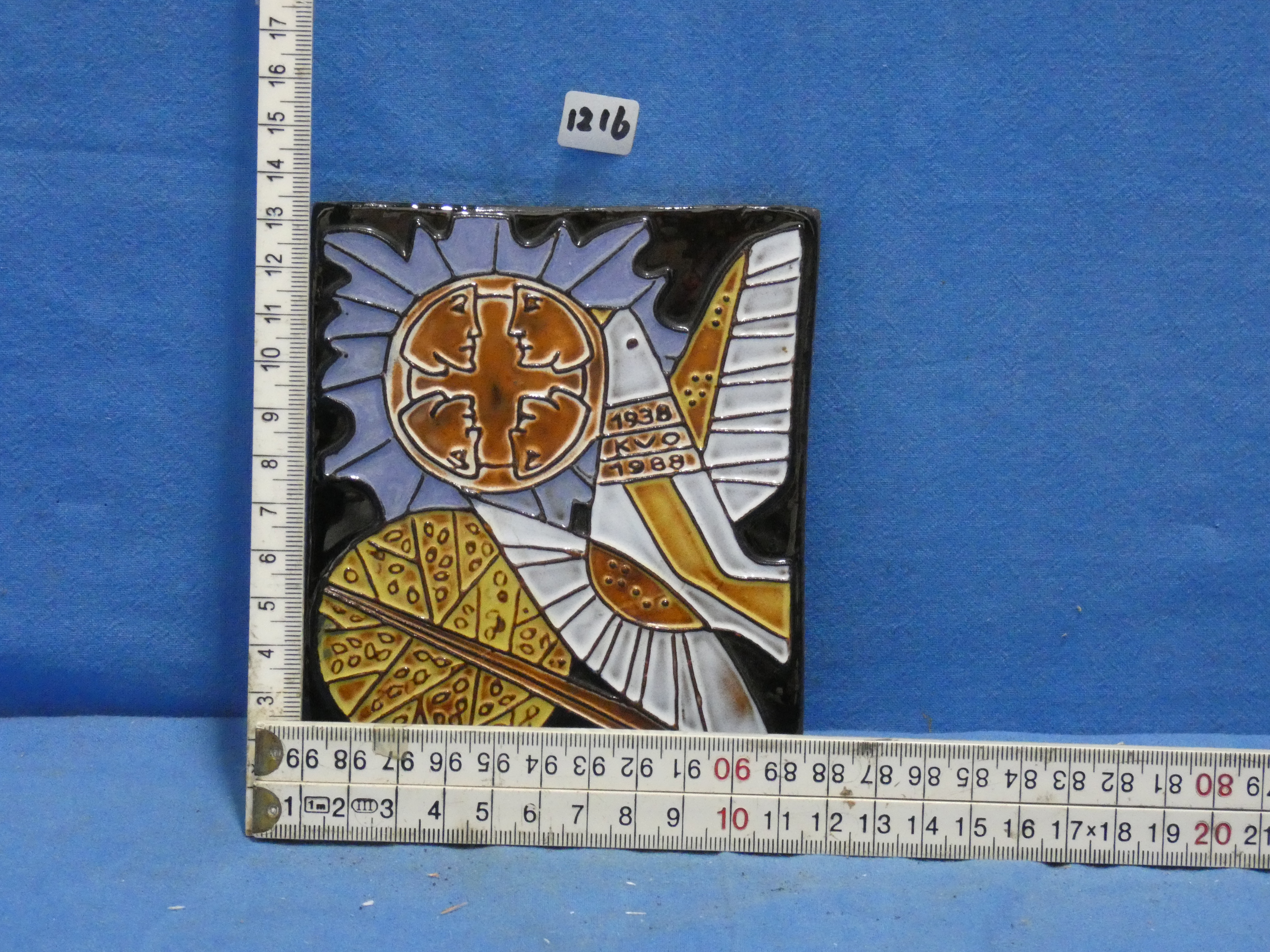 art nr: 1216 vintage wandtegel van Potters uit Oisterwijk