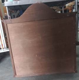 art nr: 637 vintage vitrine kast voor aan de wand