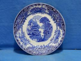 art nr: 772 vintage Delfts Blauw schaal met Kasteel afbeelding