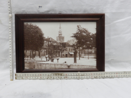 art nr: 955 vintage Placebo schilderijtje van de Markt in Zevenbergen