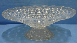 art nr: 1287 vintage glazen fruitschaal zeer decoratief bewerkt