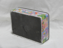 art nr: 126 vintage Verkade koektrommel met kermis afbeelding