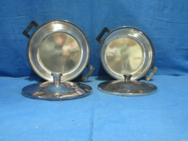 art nr: 282 vintage verzilverde pannenset