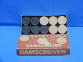 art nr: 1065 vintage doos vol met damschijven