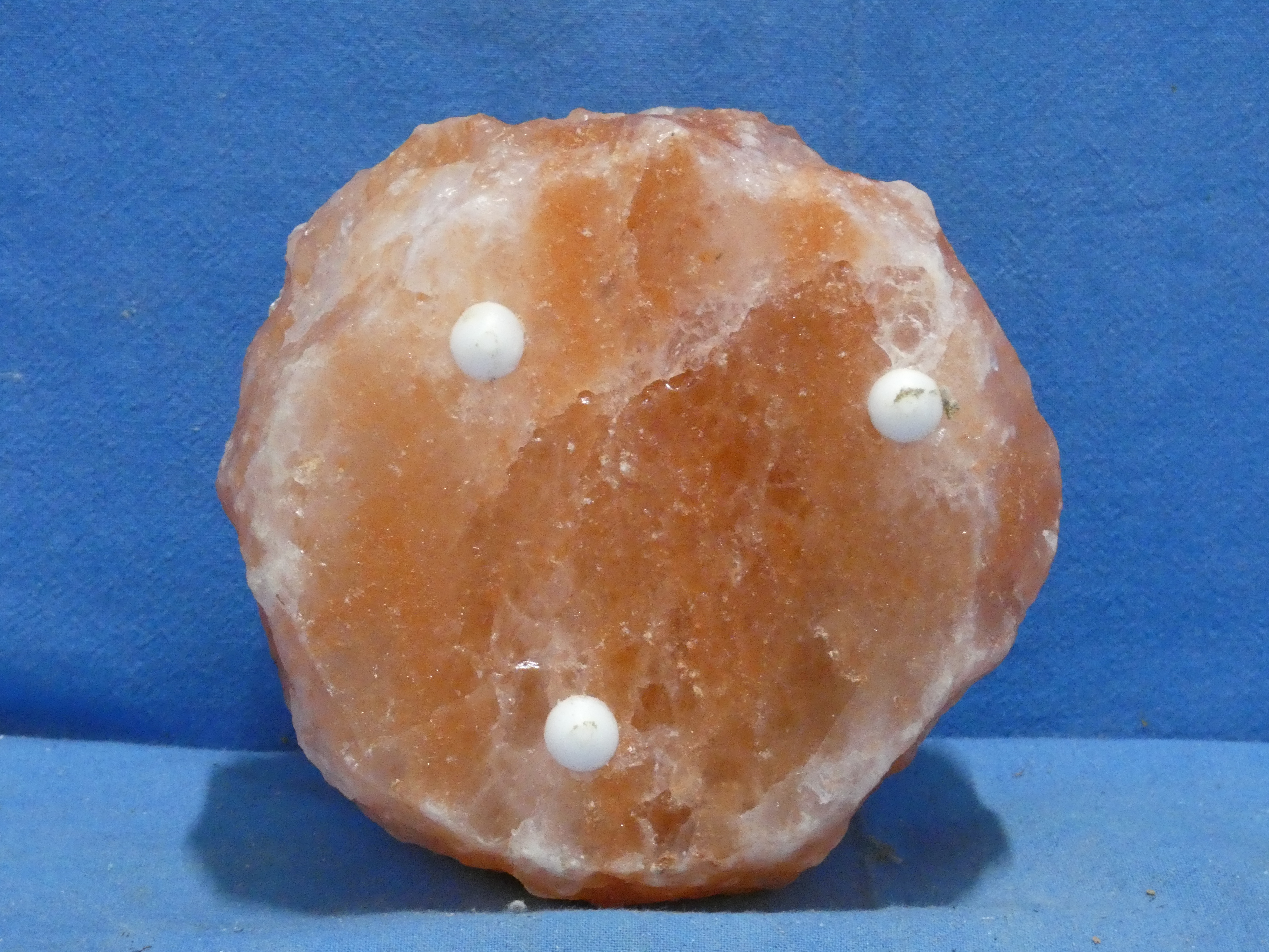 art nr: 1259 vintage waxinelichtjes houder van zoutsteen