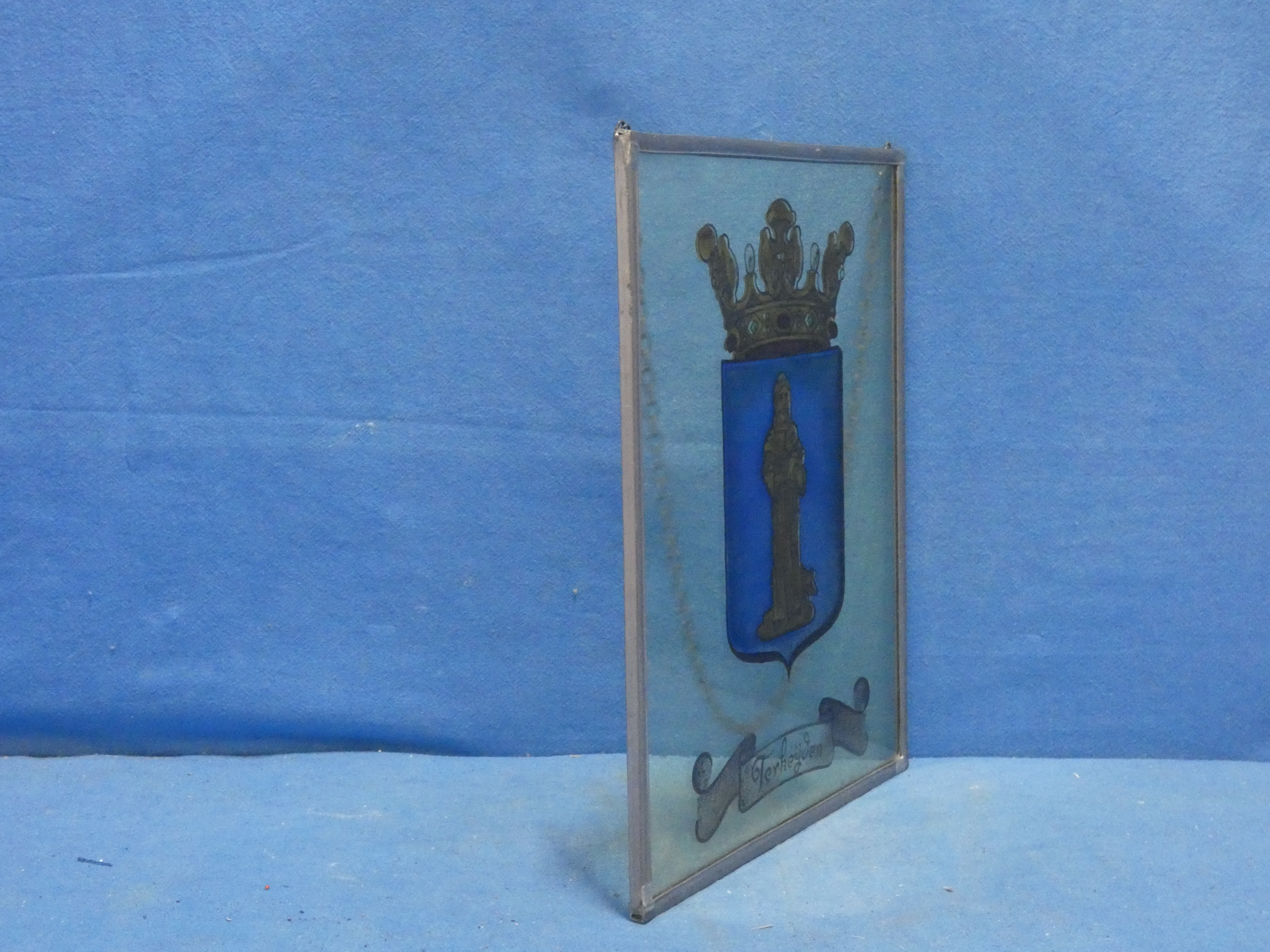 art nr: 1271 vintage glazen gebrand glas van Terheijden
