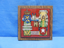 art nr: 622 vintage herinnerings tegel van de zangvereniging uit 1970