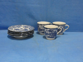 art nr: 377 vintage Delfts Blauwe kop en schotels