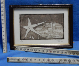 art nr: 619 vintage schilderijtje van A. van Esch