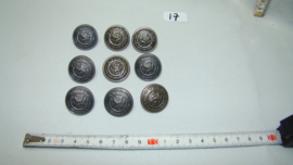 art nr 17 antieke zilveren douaniers jasknopen