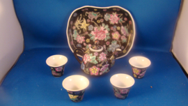 art nr: 122 Chinees Jingdezhenstan Fam Moire thee servies