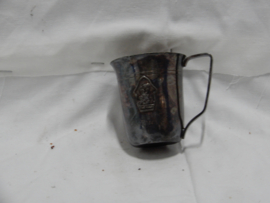 art nr: 942 vintage zilveren beker met monogram