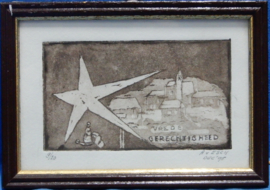 art nr: 619 vintage schilderijtje van A. van Esch