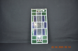 art nr: 700 vintage glas in lood raam opgebouwd in Mondriaan blokken