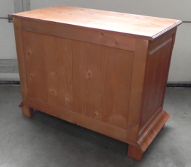 art nr 454 vintage oud grenen kaptafel, laden kast,  commode met spiegel en nachtkastjes