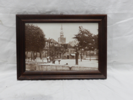 art nr: 955 vintage Placebo schilderijtje van de Markt in Zevenbergen