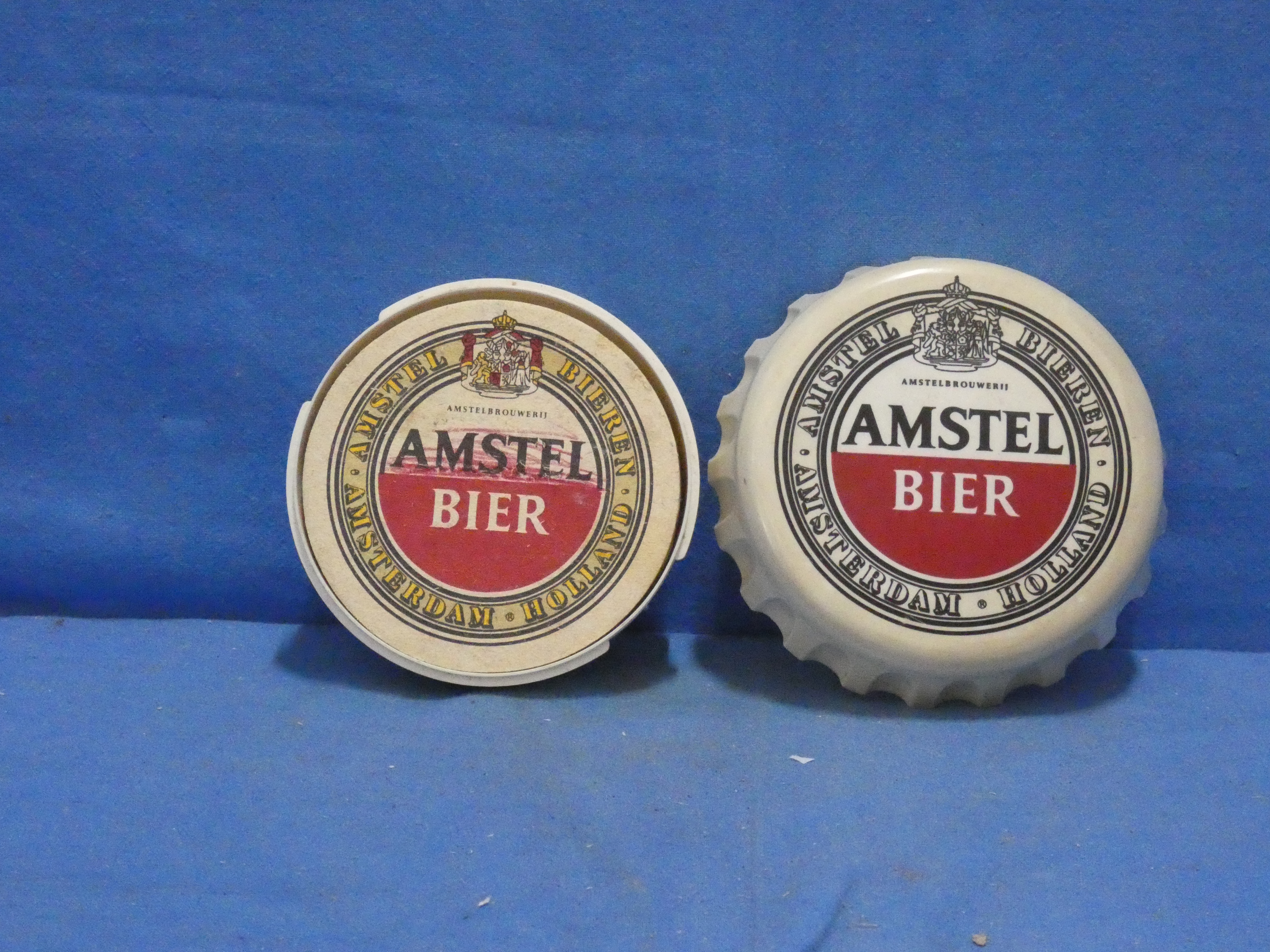 art nr: 1189 vintage bierviltjes houder van Amstel