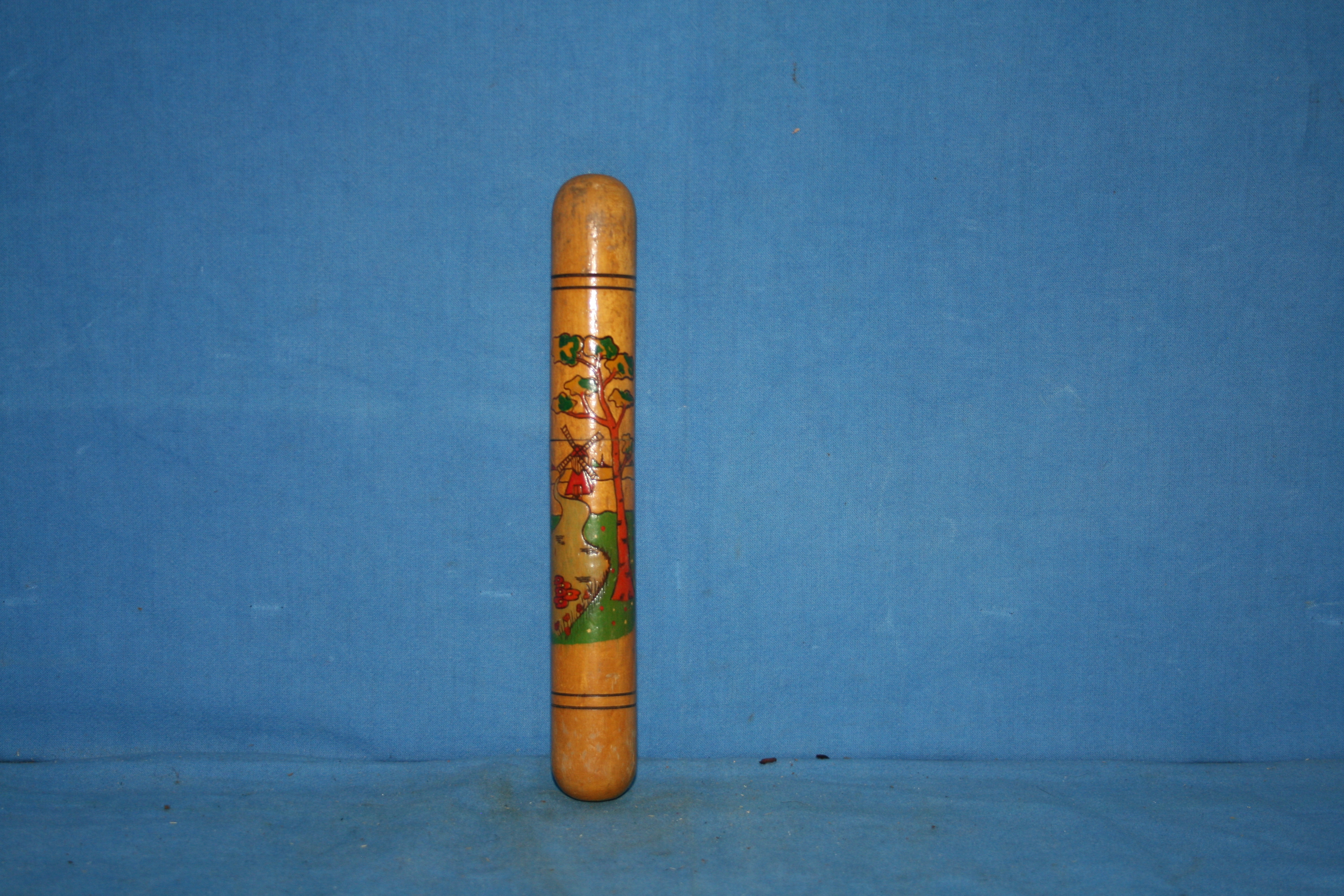 art nr: 1104 vintage houten haaknaalden koker