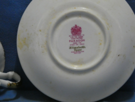 art nr: 1322 vintage porseleinen kop en schotel van Paragon Elizabeth Rose