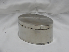 art nr: 936 antiek verzilverde thee doos