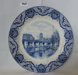 art nr: 508 antiek keramieken bord van Rotterdam