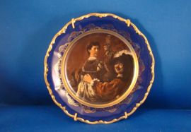 art nr: 12 vintage 22 karaat gouden decoratief wandbord