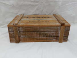 art nr: 583 vintage snoepkist met deksel