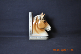 art nr: 744 vintage paardenhoofd boekensteun