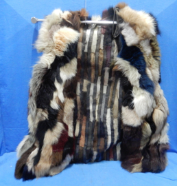 art nr: 623 vintage konijnen bodywarmer van bont