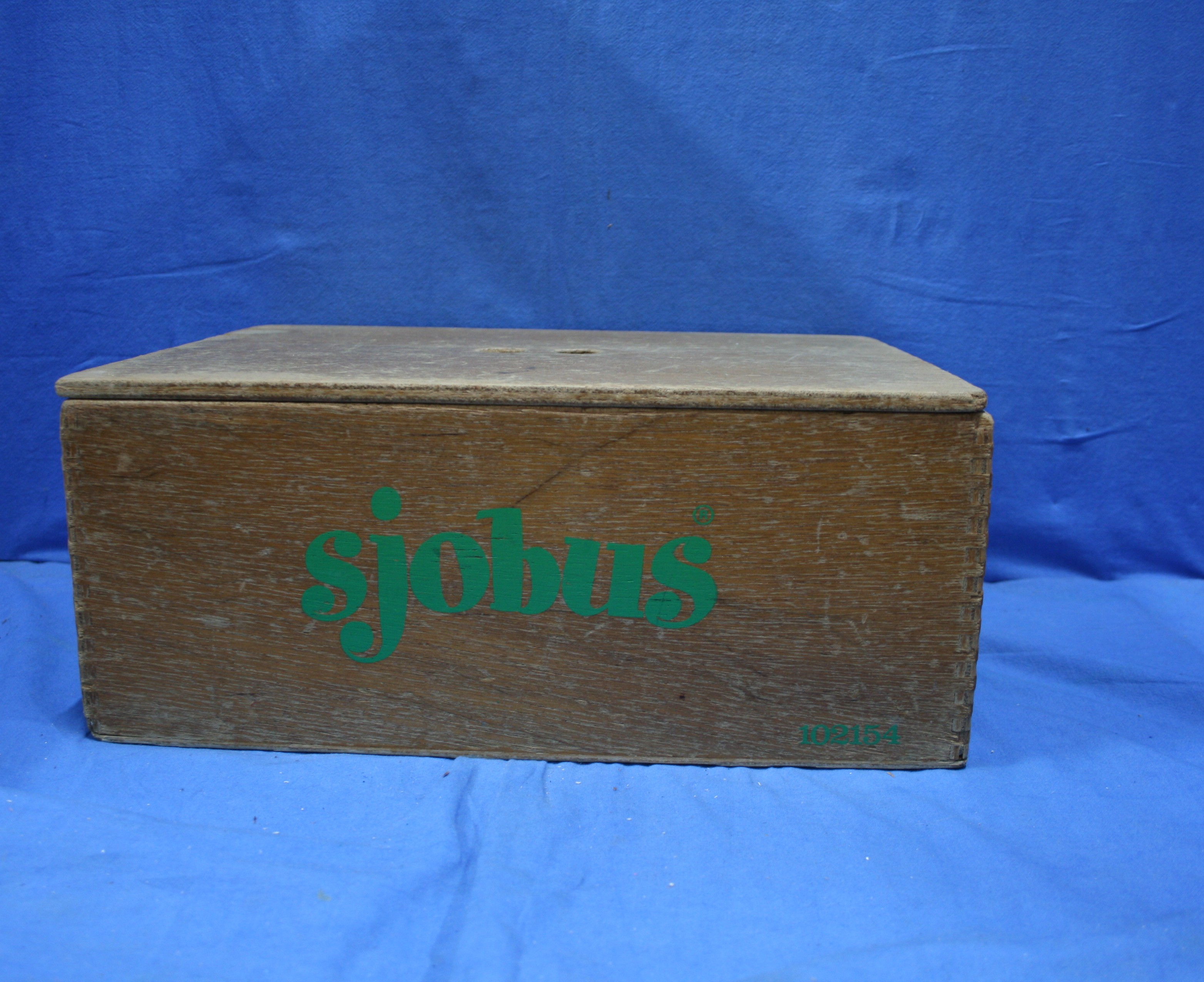 art nr: 1137 vintage kist vol met speciale bouwblokken van Sjobus