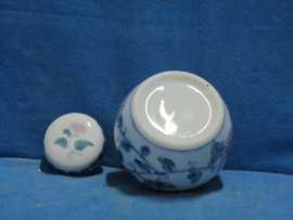 art nr: 1431 vintage Delft Blauwe pot met deksel