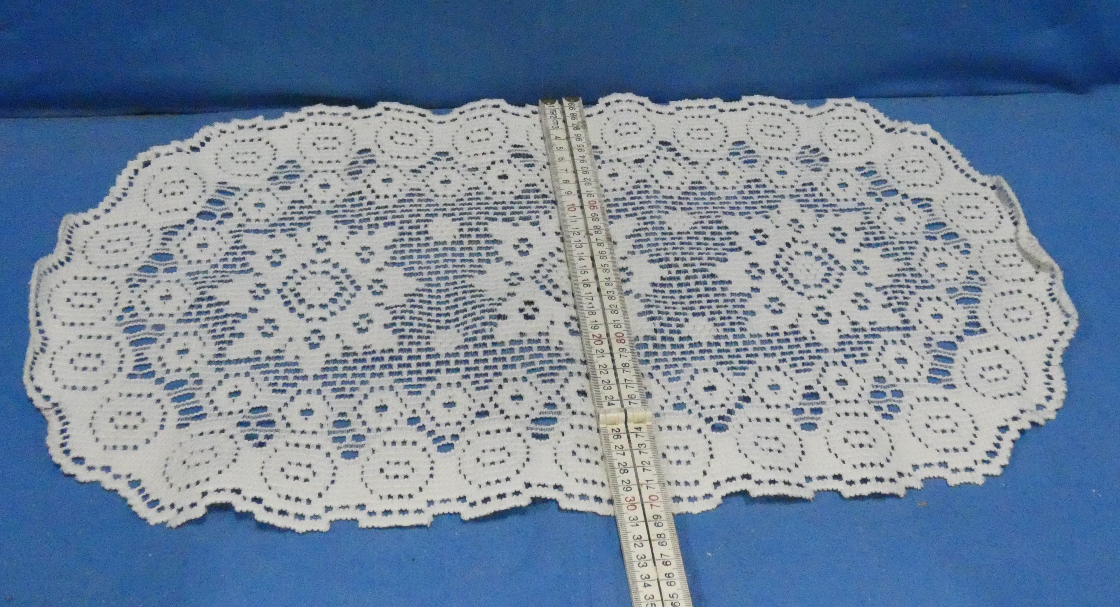 art nr: 1234 vintage gehaakt kleedje kleur wit