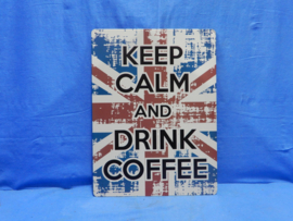 art nr: 698 vintage design bordje van ceep calm drink coffee
