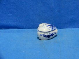 art nr: 1068 antiek delfts blauw keramieken snuif doosje