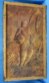 art nr: 565 vintage Koperen kunstwerk uit Afrika