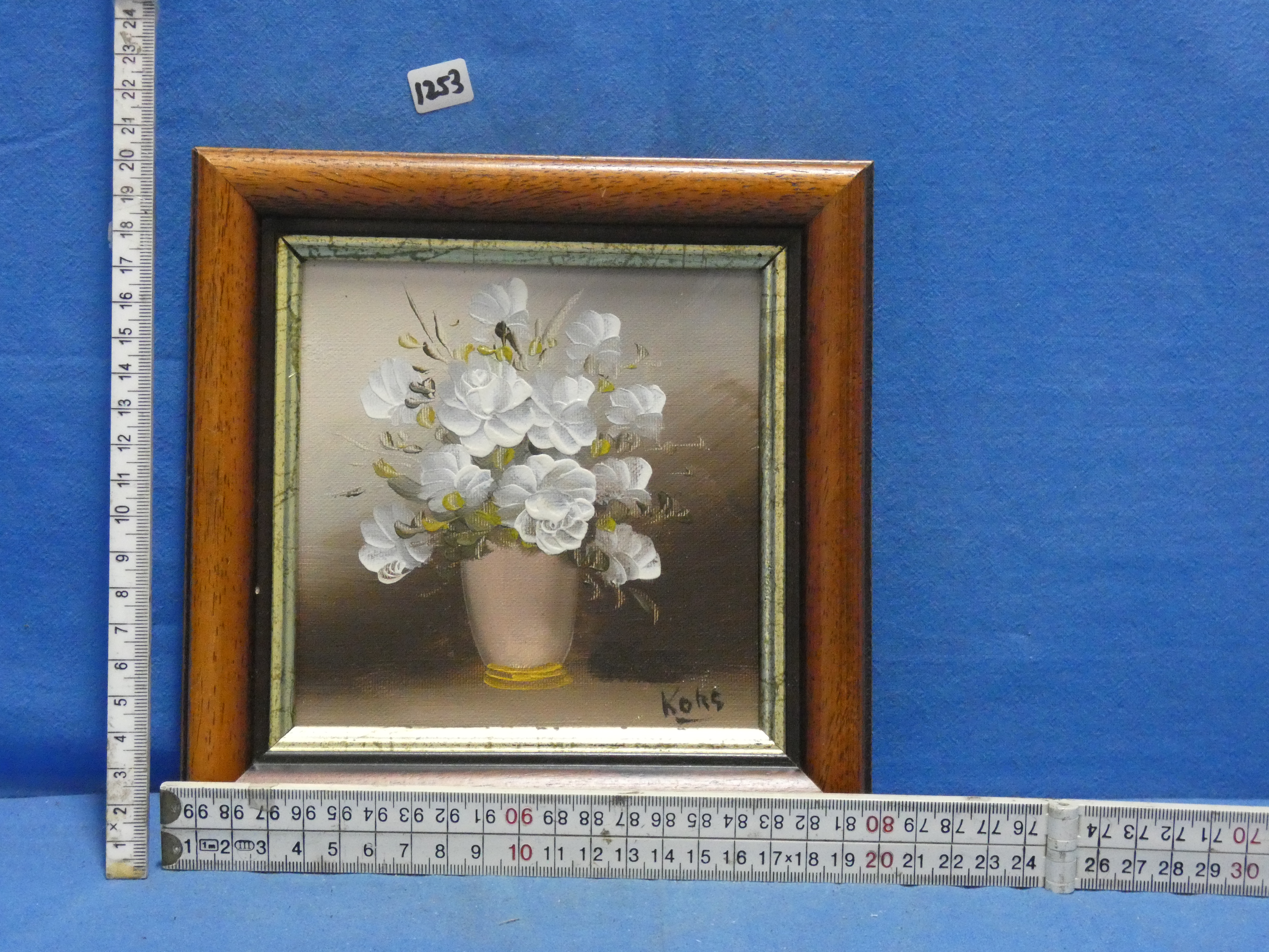 art nr: 1253 vintage schilderijtje van Koks