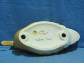 art nr: 1469 vintage porseleinen Akita eend van Mallard Duck