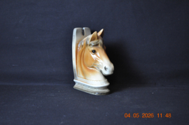 art nr: 744 vintage paardenhoofd boekensteun