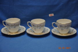 art nr: 192 vintage set porseleinen kop en schotels
