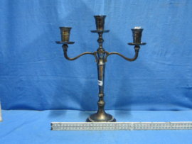 art nr: 1501 vintage verzilverde kaarsen standaard