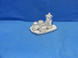 art nr: 1051 vintage delft blauwe koffie minisetje