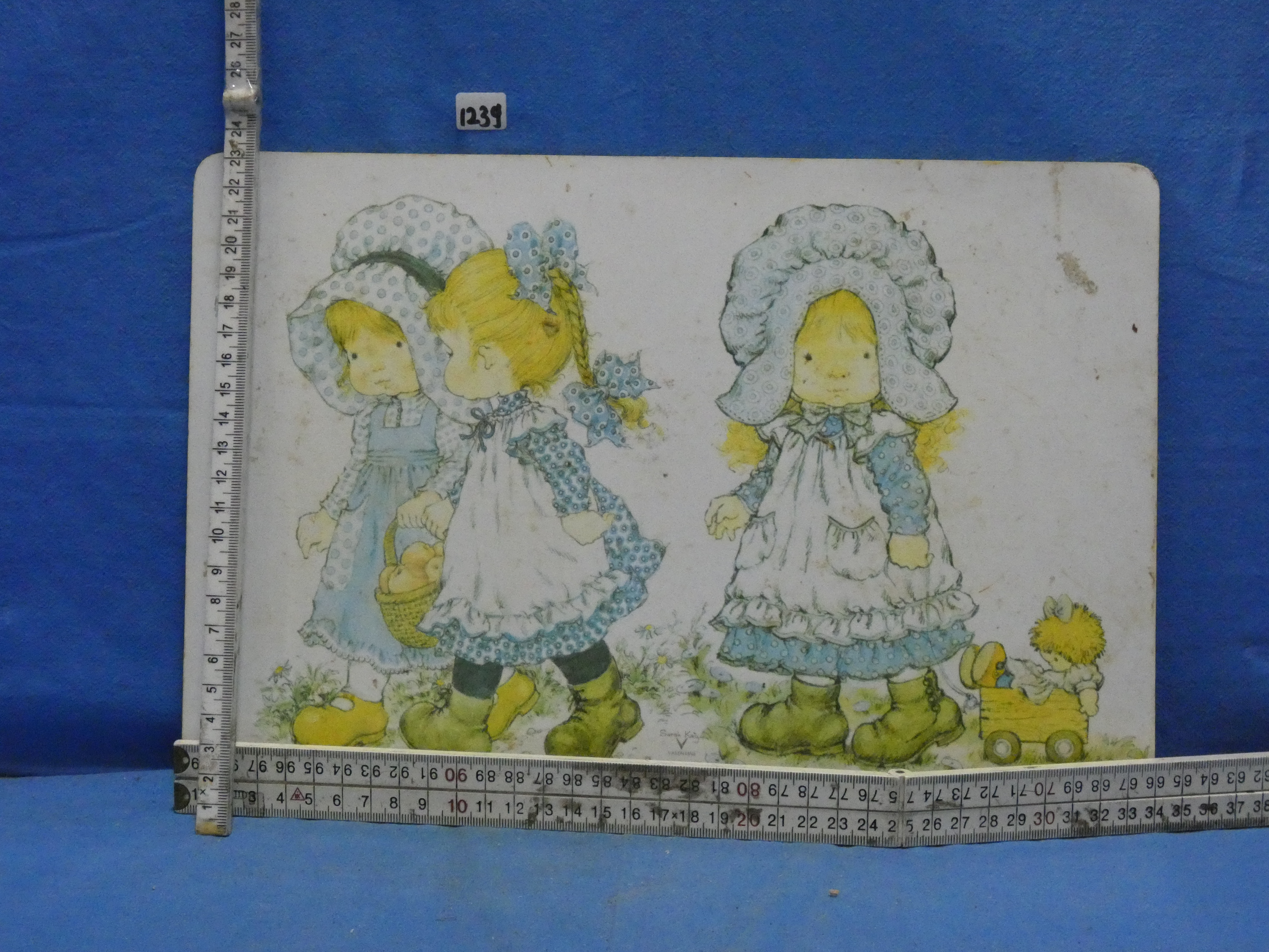 art nr: 1239 vintage kinder onderzetter of knoeibord