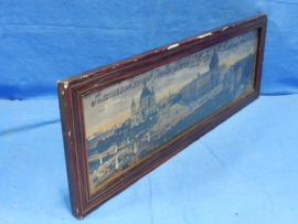 art nr: 620 antieke panorama schilderij van Berlin uit Duitsland 1915-1916