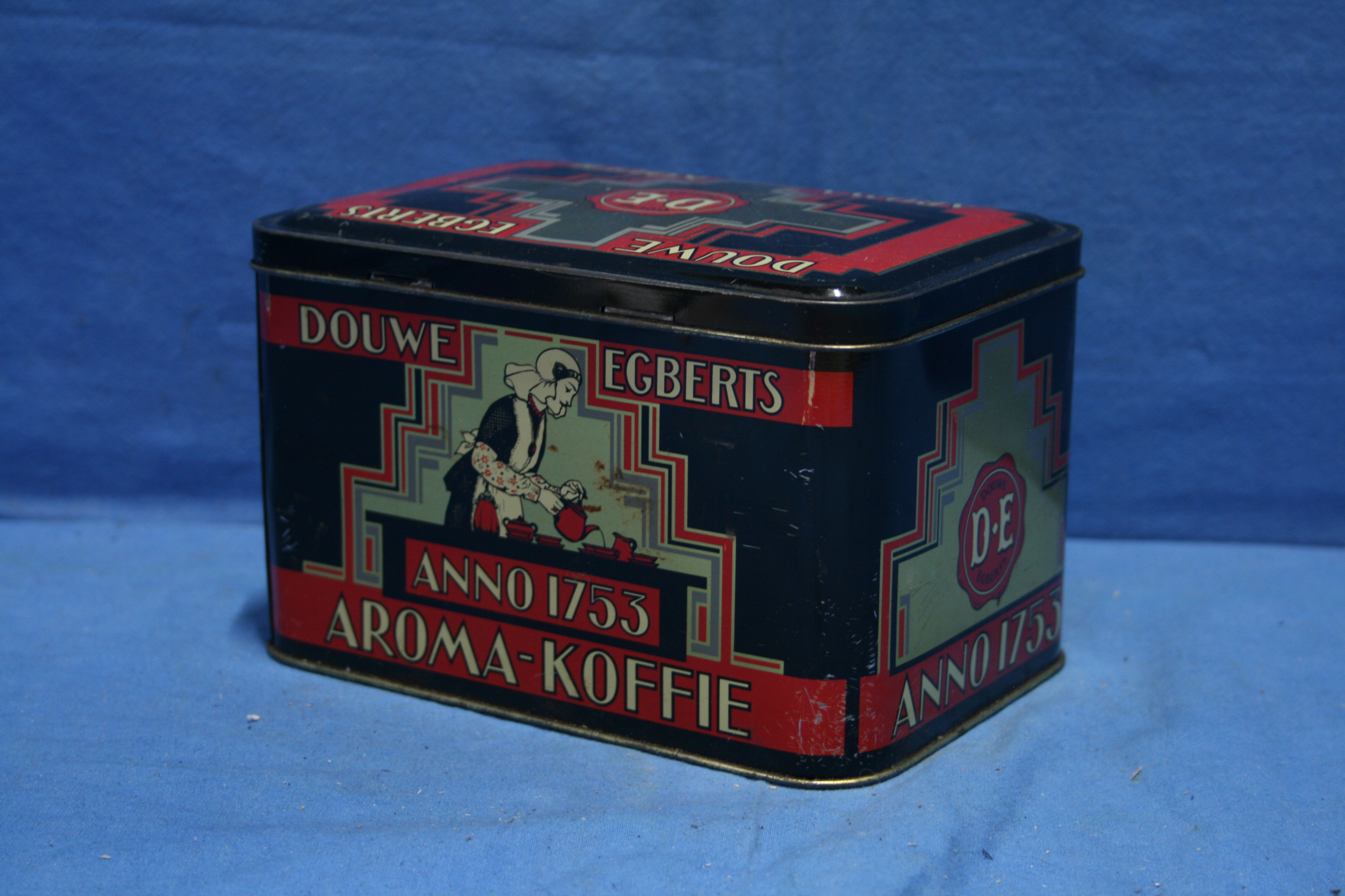 art nr: 493 vintage DE Douwe Egberts bewaarblik