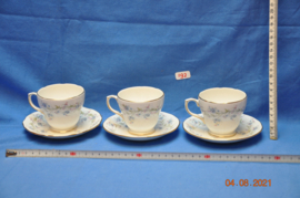 art nr: 192 vintage set porseleinen kop en schotels