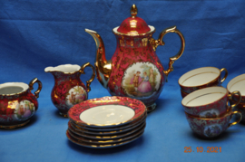 art nr: 252 vintage Schaller Weisen Set 22 karaat gold plated